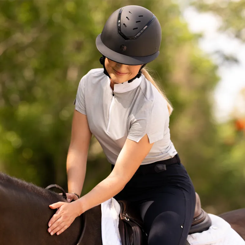 EQX by Charles Owen Kylo Wide Peak Riding Hat Black Matte/Gloss